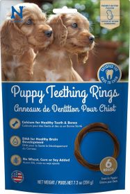 Nbone Dog Teething Ring Peanut Butter (Option: 6 Pack)