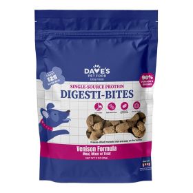 Dave's Pet Food Dog Digesti (Option: Bites FreezeDried Venison 3oz.)