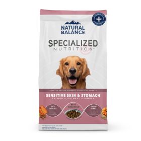 Natural Balance Pet Foods Specialized Sensitive Skin  Stomach Dry Dog Food Salmon  Oatmeal, (Option: 1ea/22 lb)
