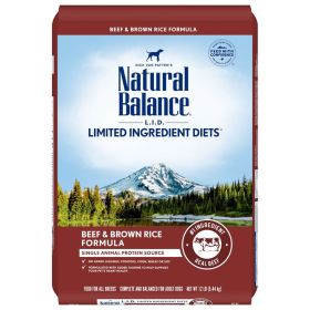 Natural Balance Pet Foods Limited Ingredient Dry Dog Food Beef & Brown Rice (Option: 12Lb)