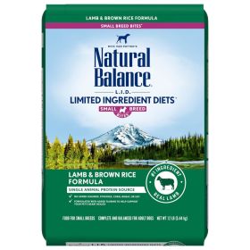 Natural Balance Pet Foods Limited Ingredient Small Breed Dry Dog Food Lamb & Brown Rice (Option: 12Lb)