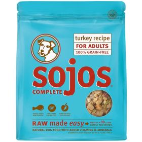 Sojos Complete Turkey Recipe Adult Freeze Dried Grain Free Dehydrated Dog Food (Option: , 1.75 Lbs)