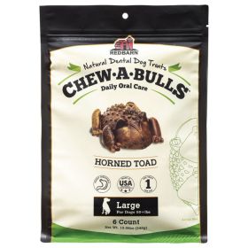Redbarn Pet Products Chew A Bulls Dental Dog Treat Toad (Option: 1ea/6 pk, LG)