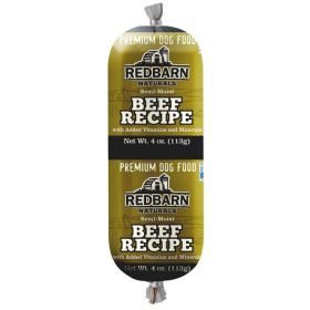 Redbarn Pet Products Dog Food Roll Beef (Option: 4oz 24ct)