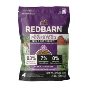 Redbarn Pet Products Gently Air Dried Powerfood Skin & Coat Health Dry Dog Food Lamb & Fish, (Option: 12ea/2.5 oz, Sample)