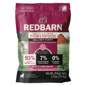 Redbarn Pet Products Gently Air Dried Powefood Healthy Puppy Beef & Lamb Dry Dog Food Beef & Lamb, (Option: 12ea/2.5 oz, Sample)