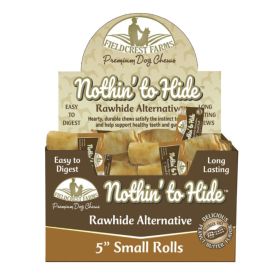 Fieldcrest Farms Nothin' to Hide Roll Dog Treat Peanut Butter (Option: 24ea/5 in, SM)