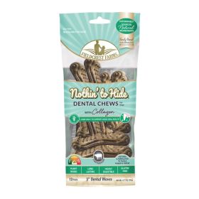 Fieldcrest Farms Nothin' to Hide Dental Wave Collagen Dog Chew Beef, (Option: 1ea/3 in, 12 pk)