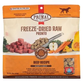 Primal Dog Freeze Dried Pronto Beef (Option: 16oz.)