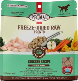 Primal Dog Freeze Dried Pronto Chicken (Option: 16oz.)