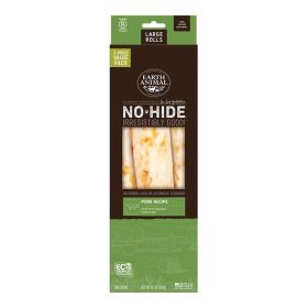 EARTH ANIMAL DOG NO  HIDE PORK ROLLS (Option: LARGE VALUE 3 PACK)
