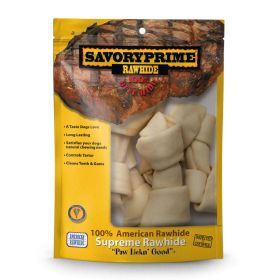 Savory Prime Supreme Knotted Rawhide Bones Bagged Natural (Option: 1ea/67 in, 6 pk)