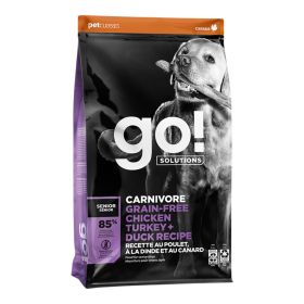 Go! Dog Carnivore Grain Free Senior Chicken, Turkey & Duck (Option: 22Lb)