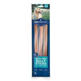 Barkworthies Odor Free Bully Stick (Option: 1ea/12 in, 3 pk)