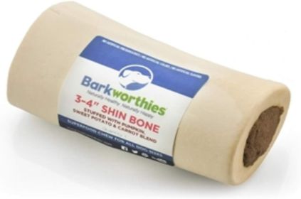 Barkworthies Stuffed Shin Bone Pumpkin, Sweet Potato  Carrot, (Option: 15ea/34 in, 15 ct)