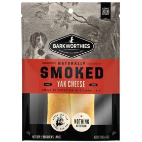 Barkworthies Smoked Yak Cheese Dog Treat (Option: 1ea/LG/2 ct)