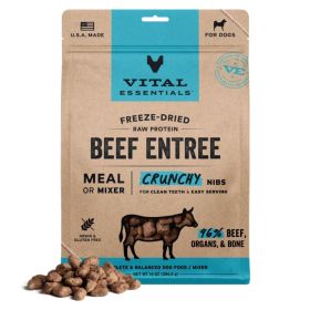 Vital Essentials Dog Freeze (Option: Dried Raw Grain Free Beef Entree Nibs 14oz.)
