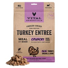Vital Essentials Dog Freeze Dried Mini Nibs Turkey (Option: 14oz.)