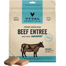 Vital Essentials Dog Freeze Dried Raw Grain Free (Option: Beef Entree Mini Patties 14oz.)