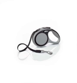 Flexi New Comfort Retractable Tape Dog Leash Grey (Option: 1ea/10 ft, XS, Up To 26 lb)