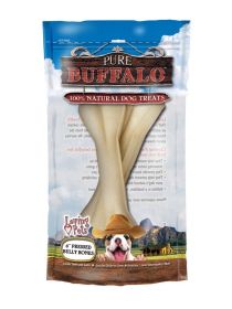 Loving Pets Pure Buffalo Pressed Bully Bones Dog Treat (Option: 1ea/2 pk, 6 in)