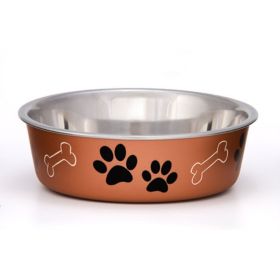 Loving Pets Metallic Dog Bowl Copper, (Option: 1ea/MD)