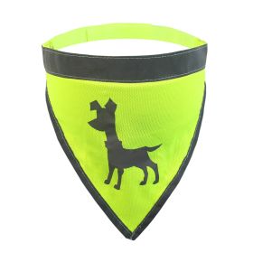 Visibility Dog Bandana Neon Yellow (Option: Large)