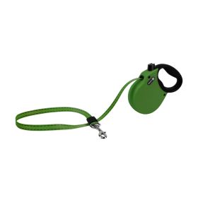 Alcott Adventure Retractable Belt Leash Green (Option: Large16Ft)