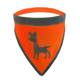 Visibility Dog Bandana Neon Orange (Option: Large)