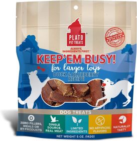 Plato Dog Keep Em Busy Duck And Blueberry Treats (Option: Large 5oz.)