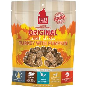 Plato Dog Strp Grain Free Turkey Pumpkin (Option: 18oz.)