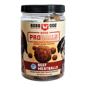 Boss Dog Treat Freeze (Option: dried Raw Meatball Jar Beef 6oz. (Pack of 3))