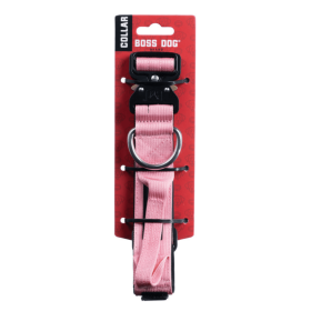 Boss Dog Tactical Adjustable Dog Collar Pink, (Option: 1ea/LG, 1722 in)
