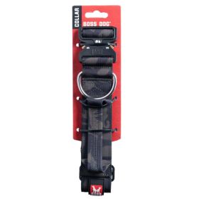 Boss Dog Tactical Adjustable Dog Collar Black Camo, (Option: 1ea/LG, 1722 in)