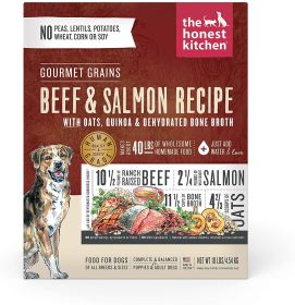 Honest Kitchen Dog Gourmet Grain (Option: Beef And Salmon 10Lbs. Box)