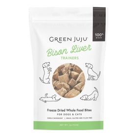 Green Juju Dog & Cat Freeze (Option: Dried Grain Free Bison Trainers 3oz.)
