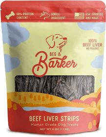 Beg & Barker Beef Liver Strip Dog Treats (Option: 1ea/4 oz)