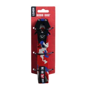 Boss Dog Tactical Dog Leash Red, White, Blue, (Option: 1ea/4 ft)