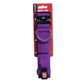Boss Dog Tactical Adjustable Dog Collar Purple, (Option: 1ea/LG, 1722 in)