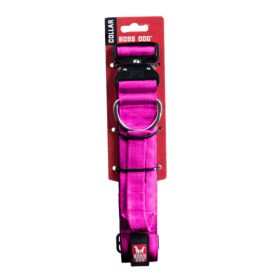Boss Dog Tactical Adjustable Dog Collar Hot Pink, (Option: 1ea/LG)