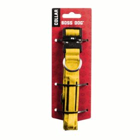 Boss Dog Tactical Adjustable Dog Collar Yellow, (Option: 1ea/LG)