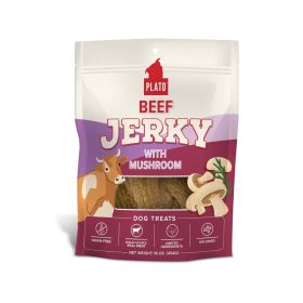 Plato Dog Jerky Beef With Mushroom (Option: 16Oz)