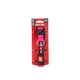 Boss Dog Tactical Adjustable Dog Collar (Option: Hot Pink, 1ea/XS, 1114 in)