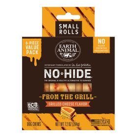 EARTH ANIMAL DOG NO (Option: Hide From The Grill Grilled Cheese Rolls Small Value Pack  6 Pack)