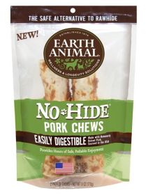 Earth Animal No Hide Pork Chews Dog Treats (Option: 7 Inch  2 Pack)