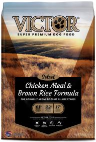 Victor Super Premium Dog Food Select Dry Dog Food Chicken Meal & Brown Rice (Option: 15lb)