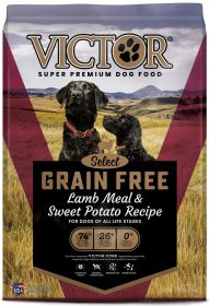 Victor Super Premium Dog Food Select Grain Free Dry Dog Food Lamb Meal (Option: 15lb)