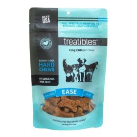 Treatibles Hemp Wellness Hard Chews Ease Blueberry Large (Option: 45 Ct)