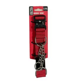 Boss Dog Martingale Dog Collar Red, (Option: 1ea/LG/XL)