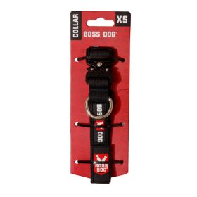 Boss Dog Tactical Adjustable Dog Collar (Option: Black, 1ea/XS, 1114 in)